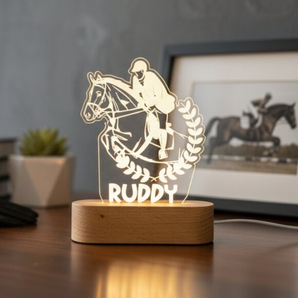 Polo Sport Night Light – Personalized LED Horse Riding Decor - Picture 8 of 8